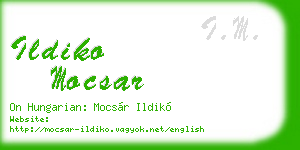ildiko mocsar business card