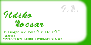 ildiko mocsar business card